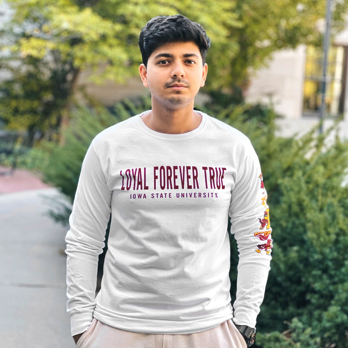 Comfort Wash Loyal Forever True White Long Sleeve T-Shirt